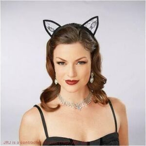 Women's Black Cat Ears Halloween Costume Accessory - Hyde & EEK! Boutique NWT